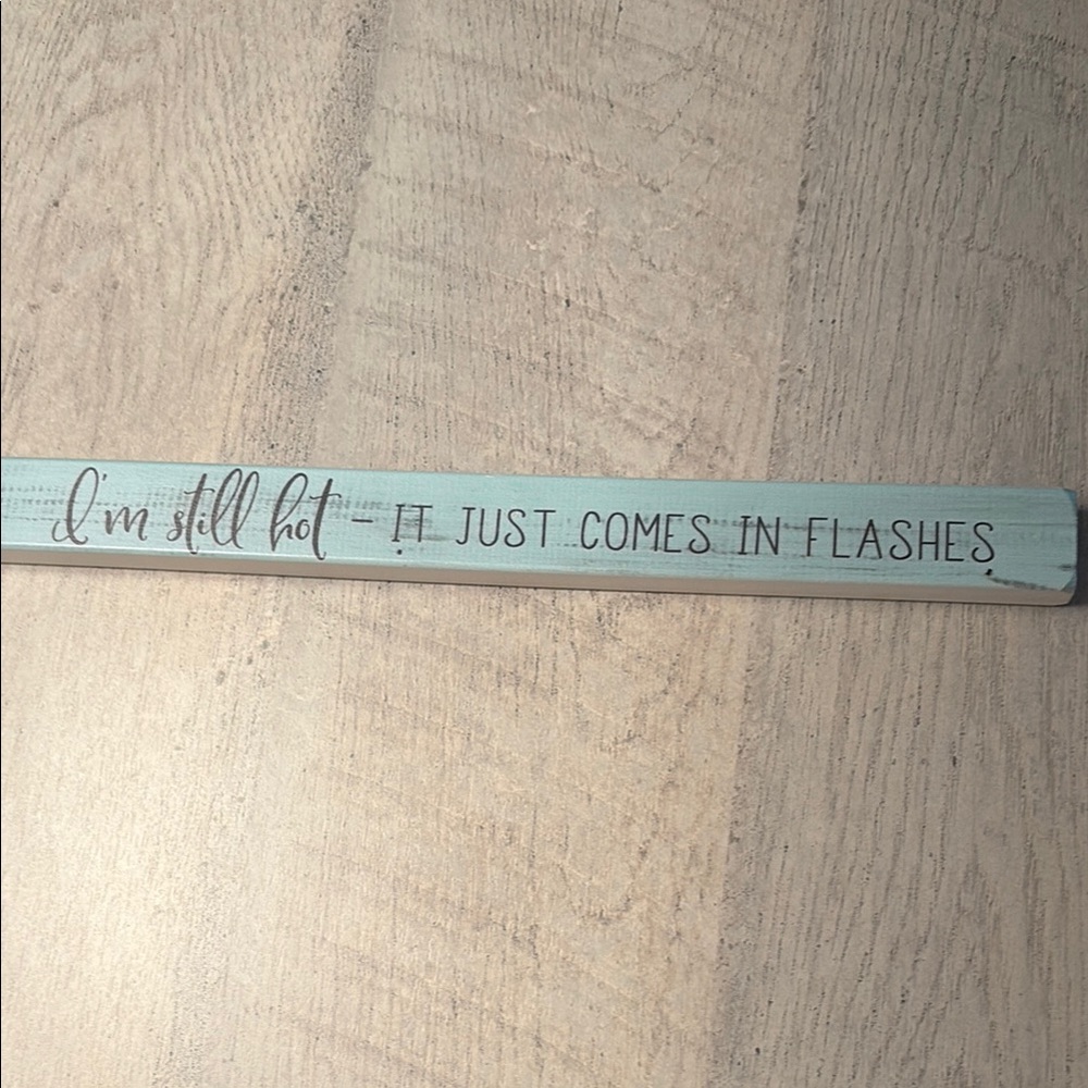 Humorous Wooden Sign in Light Blue